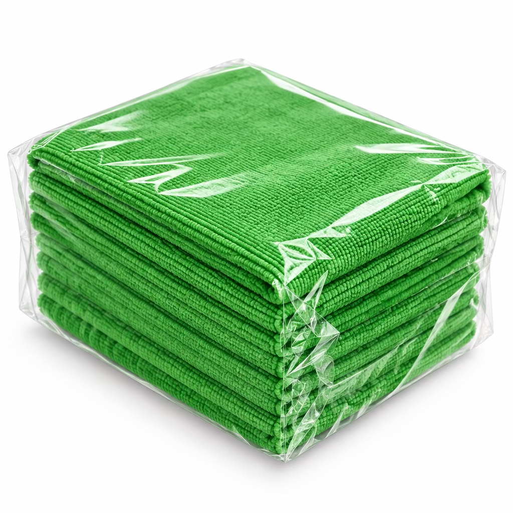 Green Microfiber Towels 12Pk