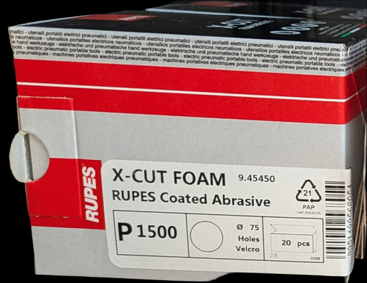 Rupes X-Cut Foam 3" P1500  20/Pack