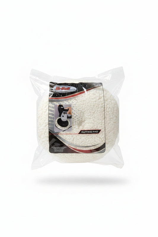 Hi Buff 7.5"x1.5" White Wool Buffing Pad